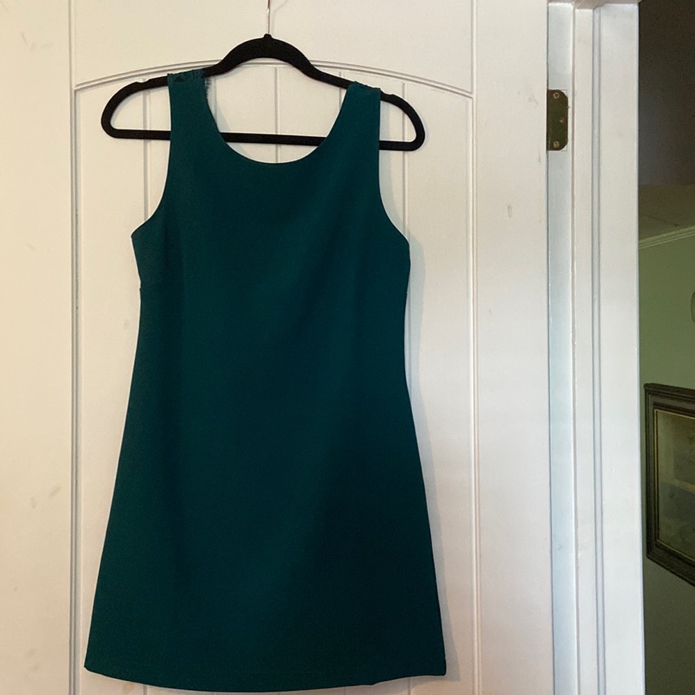 Green mini dress